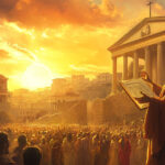 Saint Paul preaching in an ancient city